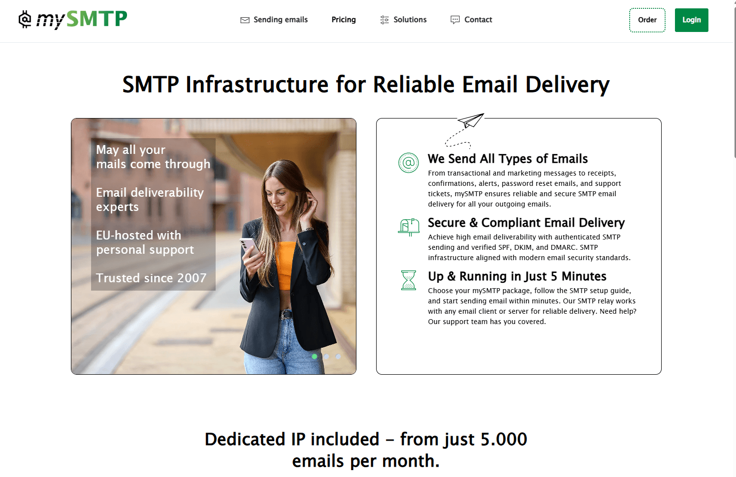 mySMTP, screenshot 1 of 2